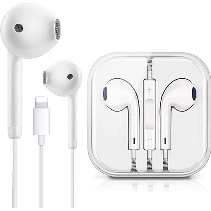 BONAEVER In-Ear Wireless Earbuds - iPhone/iPad Compatible - Bluetooth - Microphone - Remote Control - White