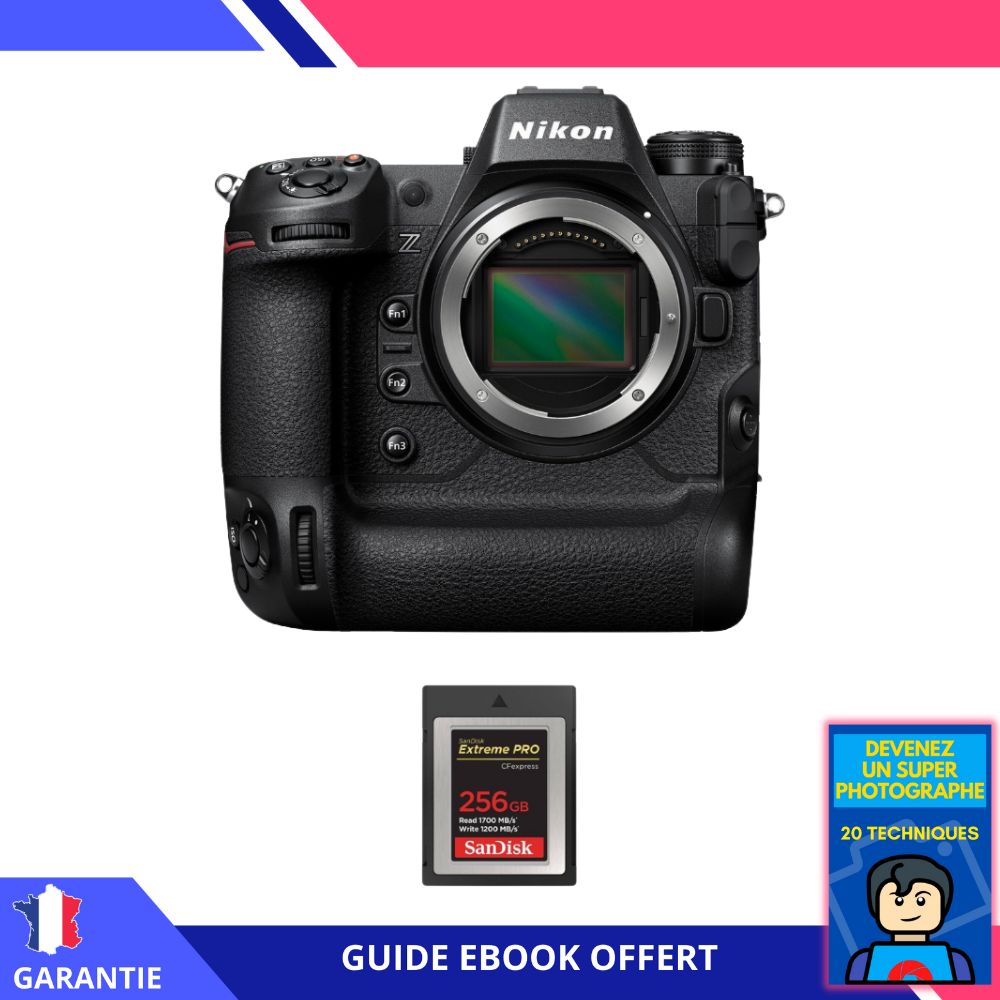 Nikon Z9 Nu + 1 SanDisk 256 Go Extreme PRO CFexpress Type B + Ebook 'Devenez un Super Photographe' - Hybride Nikon