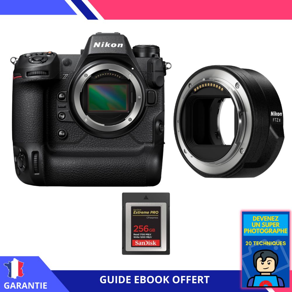 Nikon Z9 + FTZ II + 1 SanDisk 256GB Extreme PRO CFexpress Type B + Ebook 'Devenez Un Super Photographe' - Hybrid Nikon
