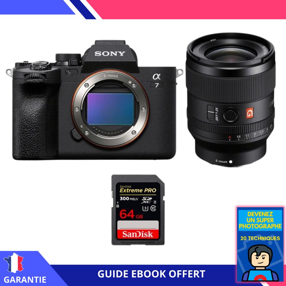 Sony A7 IV + FE 35mm f/1.4 GM + 1 SanDisk 64GB Extreme PRO UHS-II SDXC 300MB/s Memory Card + Ebook 'Devenez Un Super Photographe' - Hybrid Sony