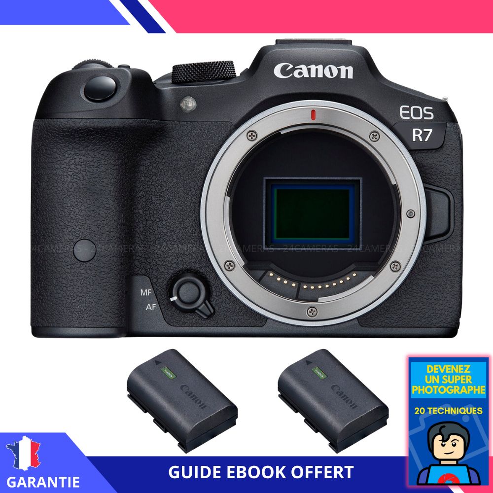 Canon EOS R7 + 2 Baterías LP-E6NH + Ebook 'Conviértete en un Gran Fotógrafo' - Cámara híbrida Canon