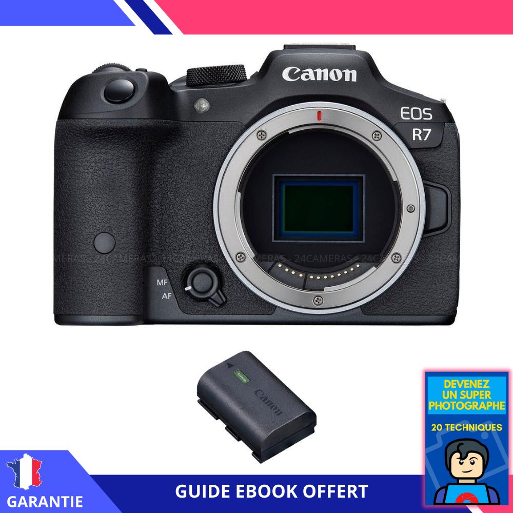 Canon EOS R7 + Canon LP-E6NH Battery + 'Become a Super Photographer' Ebook - Canon Hybrid Camera