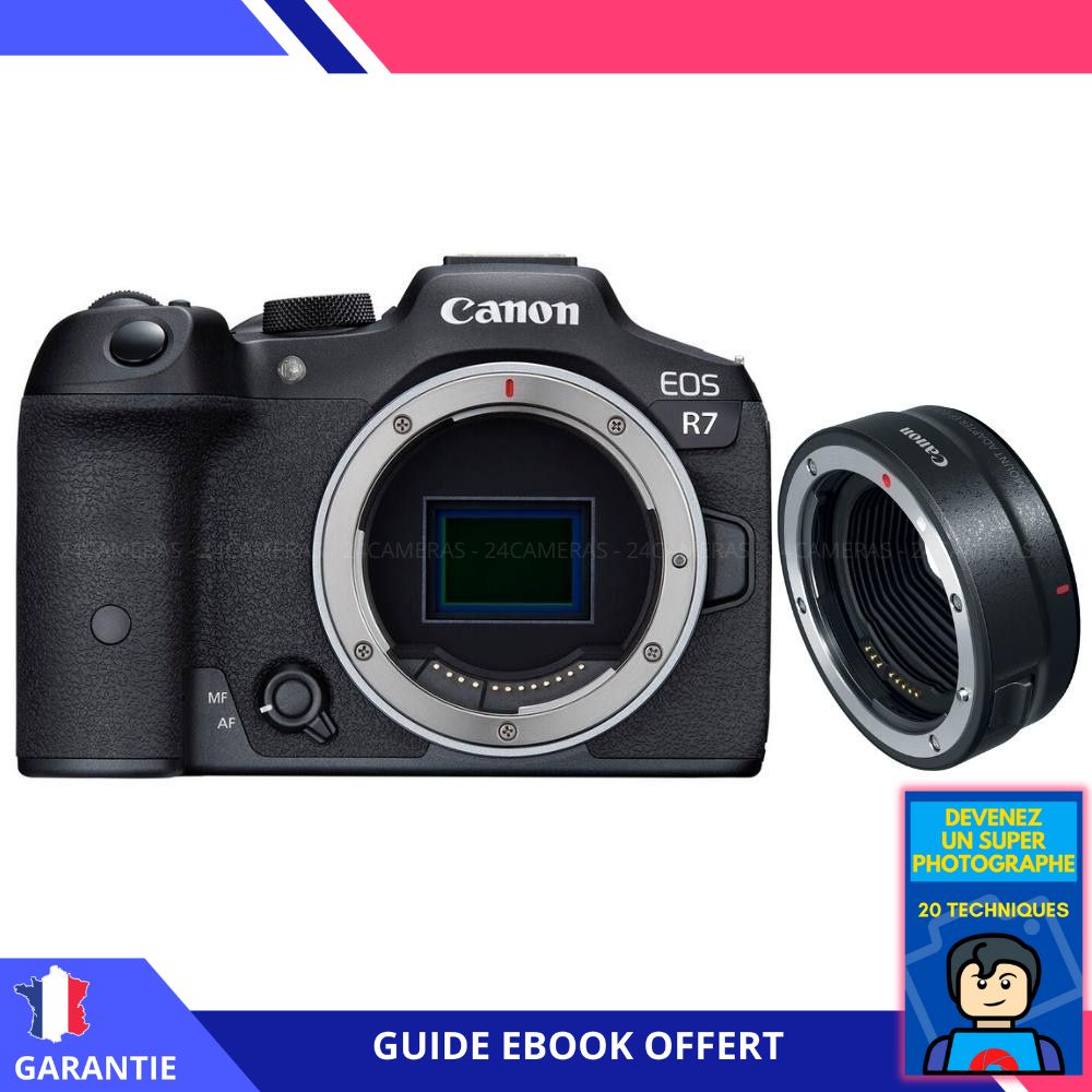 Canon EOS R7 + Canon EF-EOS R + Ebook 'Devenez Un Super Photographe' - Hybrid Canon Camera