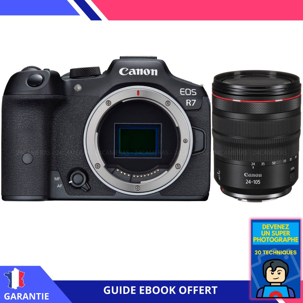 Canon EOS R7 + RF 24-105mm F4 L IS USM + Ebook 'Devenez Un Super Photographe' - Hybrid Camera