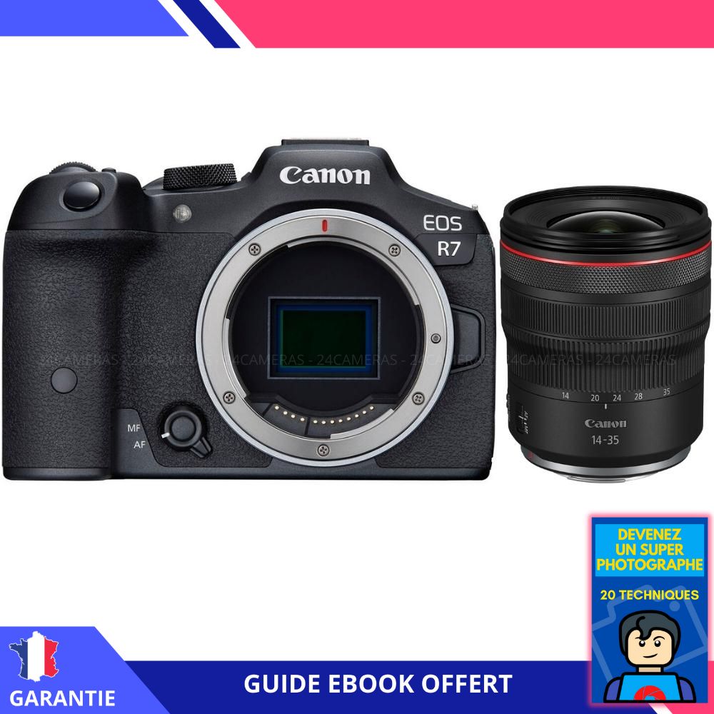 Canon EOS R7 + RF 14-35mm F4 L IS USM + Ebook 'Devenez Un Super Photographe' - Hybrid Canon Camera