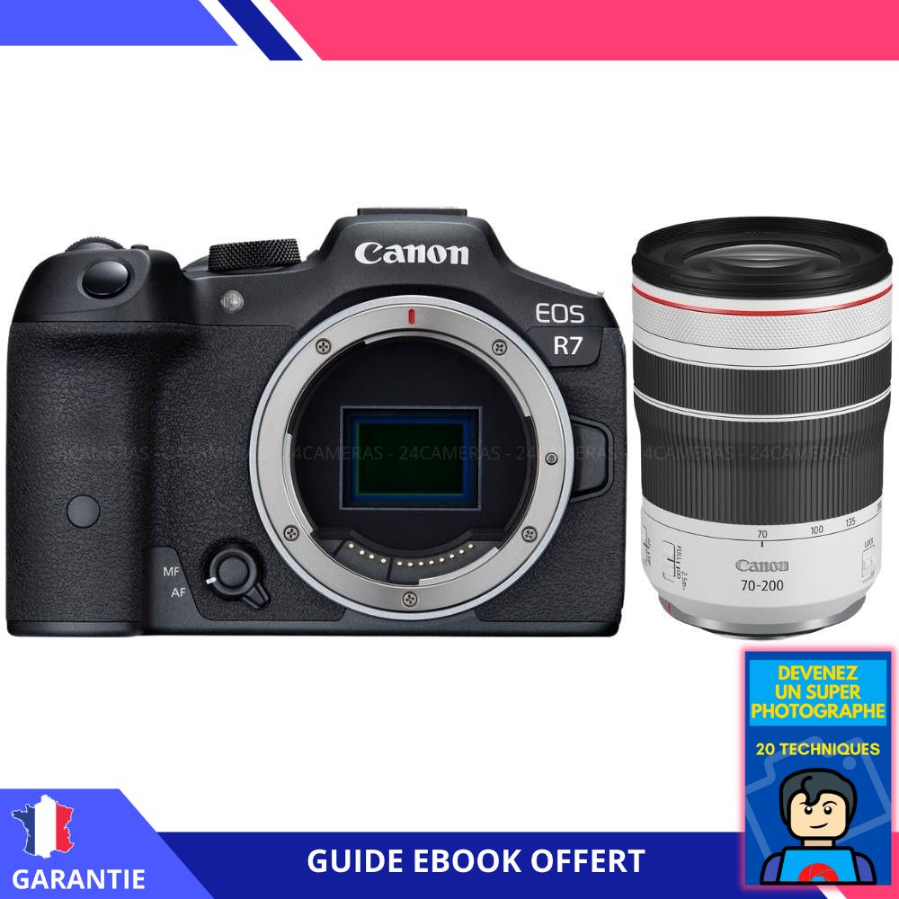 Canon EOS R7 + RF 70-200mm F4 L IS USM Camera Kit - Hybrid Canon