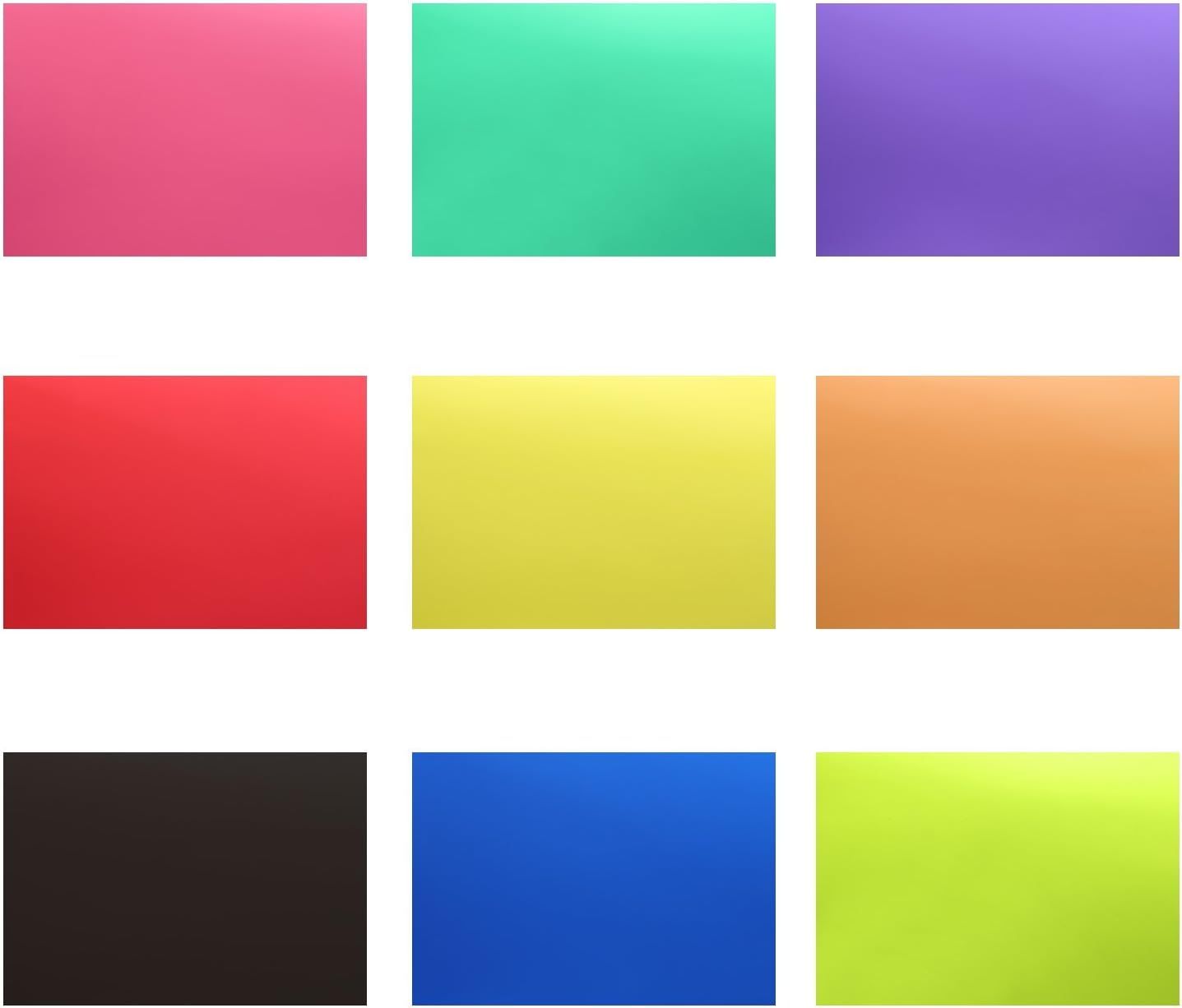 Gel Light Corrector - Transparent Color, 30 x 20 cm - 18 Sheets with 9 Colors: Red, Blue, Pink, Cyan, Violet, Orange, Green, Yellow, Black for Studio Photo Strobe