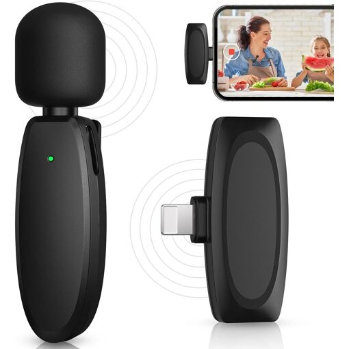 Microphone sans fil UniversalHouse, micro cravate mains libres pour iPhone iPad
