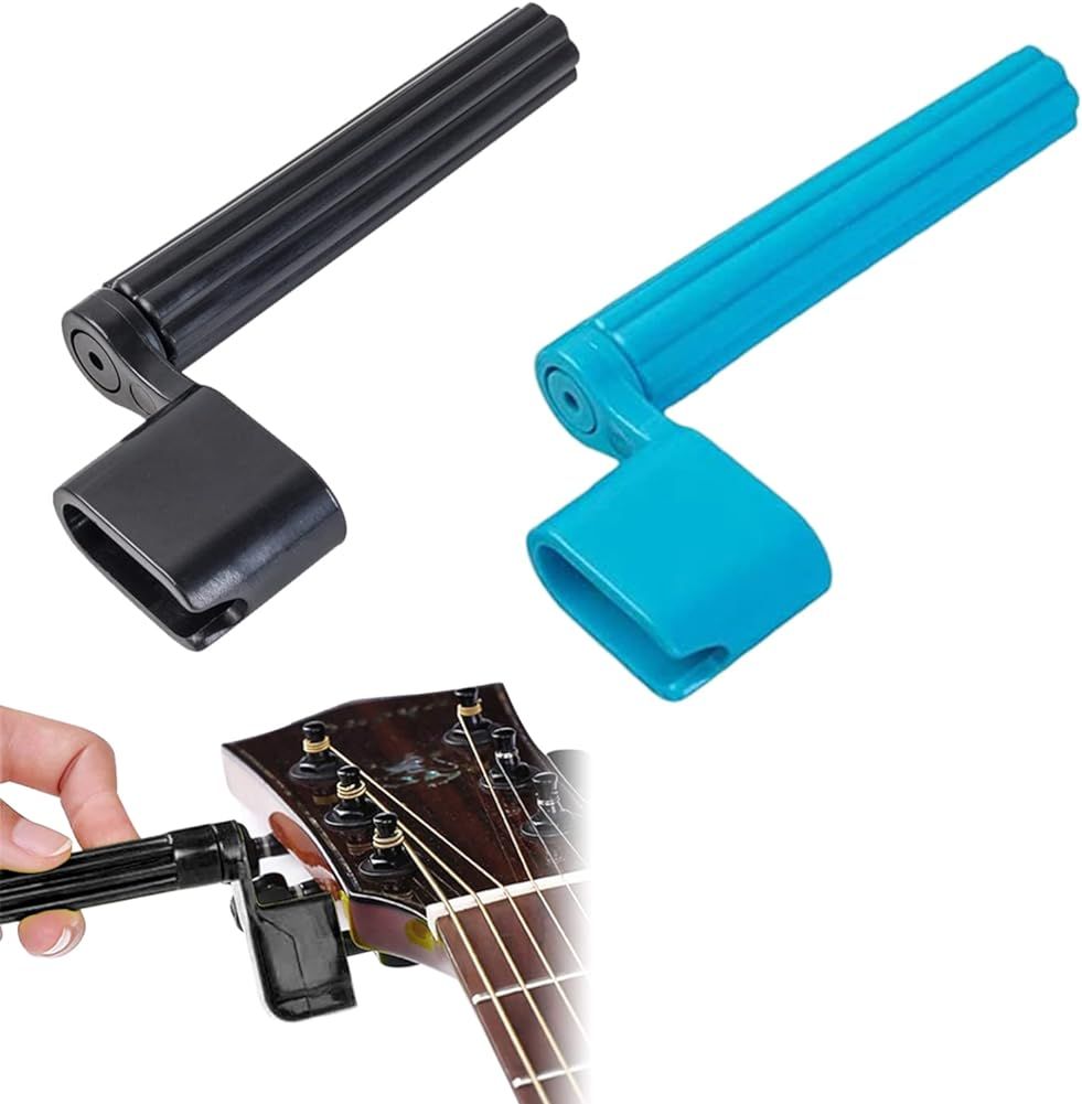 UniversalHouse Guitar String Winder and Peg, 2-Piece Set (Blue/Black)