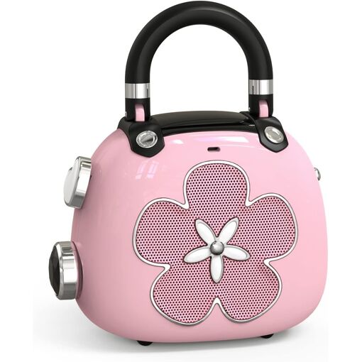 Haut-parleur Bluetooth UniversalHouse - Rose, Enceinte mini portable avec son puissant, Microphone intégré