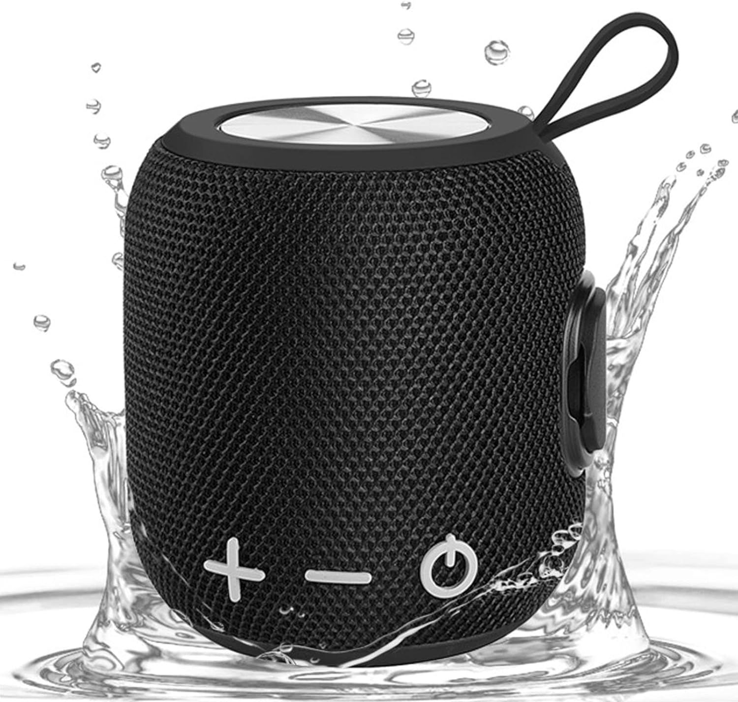 UniversalHouse Waterproof Wireless Bluetooth Speaker for Shower - Stereo Music Box - Portable Surround Sound - For Home, Outdoors and Travel (Black)