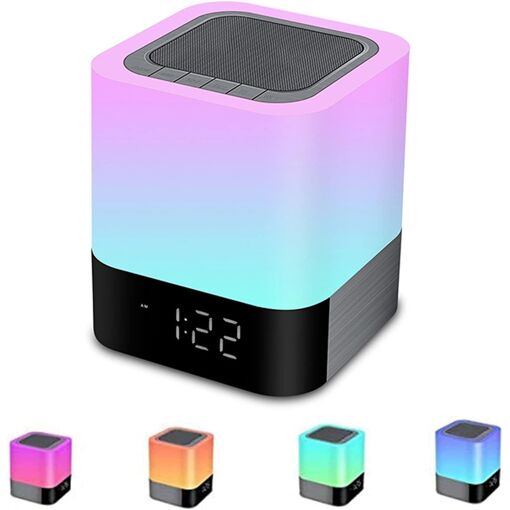 Haut-parleur portable Bluetooth UniversalHouse avec lampe de chevet à lumière LED