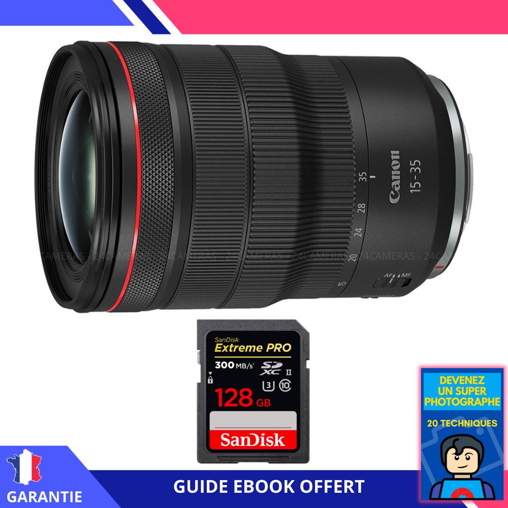 Canon RF 15-35mm f/2.8L IS USM Lens + 1 SanDisk 128GB UHS-II Card + Ebook 'Become a Super Photographer'