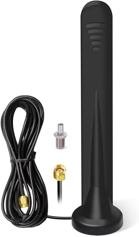 4G 5G LTE Antenna, Indoor/Outdoor Signal Amplifier 15dBi Omnidirectional Waterproof TS-9/SMA Connector, Compatible with 3G/4G/5G/GSM/GPRS for 4G LTE Mobile Router Gateway Cellular Modem Trail Camera