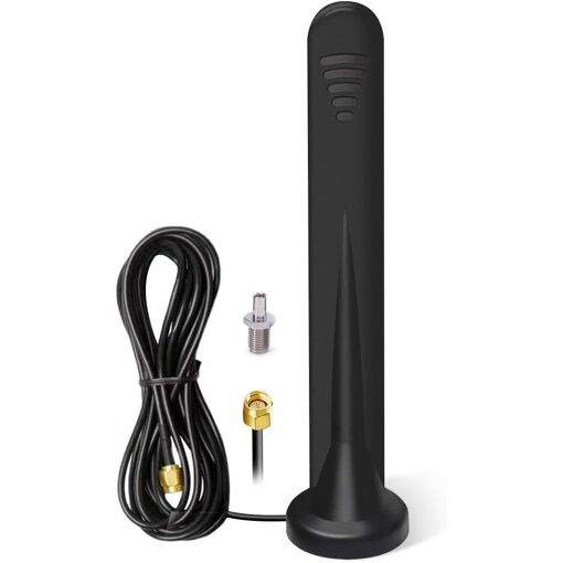 Antenne 4G 5G LTE, Amplificateur de Signal Intérieur et Extérieur 15dBi Omnidirectionnel Etanche avec Connecteur TS-9/SMA, Compatible avec 3G/4G/5G/GSM/GPRS pour Routeur Mobile 4G LTE, Passerelle, Modem Cellulaire et Caméra de Surveillance