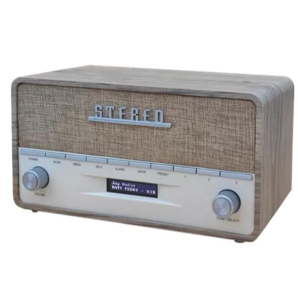 Denver DAB-36LW Digital Portable Radio, Brown/White