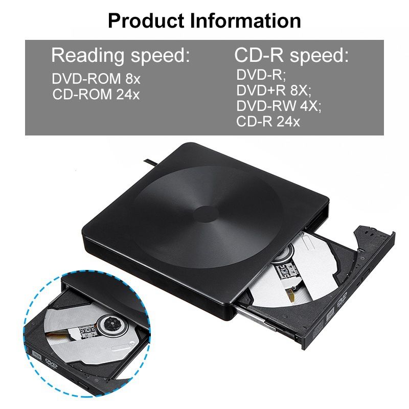 UniversalHouse External DVD/CD Player USB 3.0/Type C