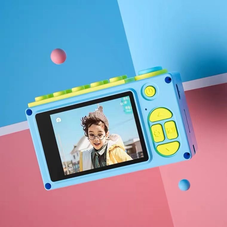 UniversalHouse Children's Digital Camera, Mini Camera with TF Card/4X Digital Zoom/8MP/2-Inch LCD TFT Screen (Blue)
