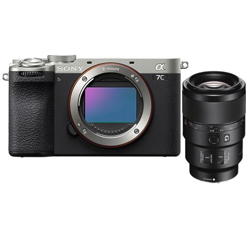 Sony Alpha A7C II Body, Silver + Sony FE 90mm f/2.8 Macro G OSS E-mount Lens