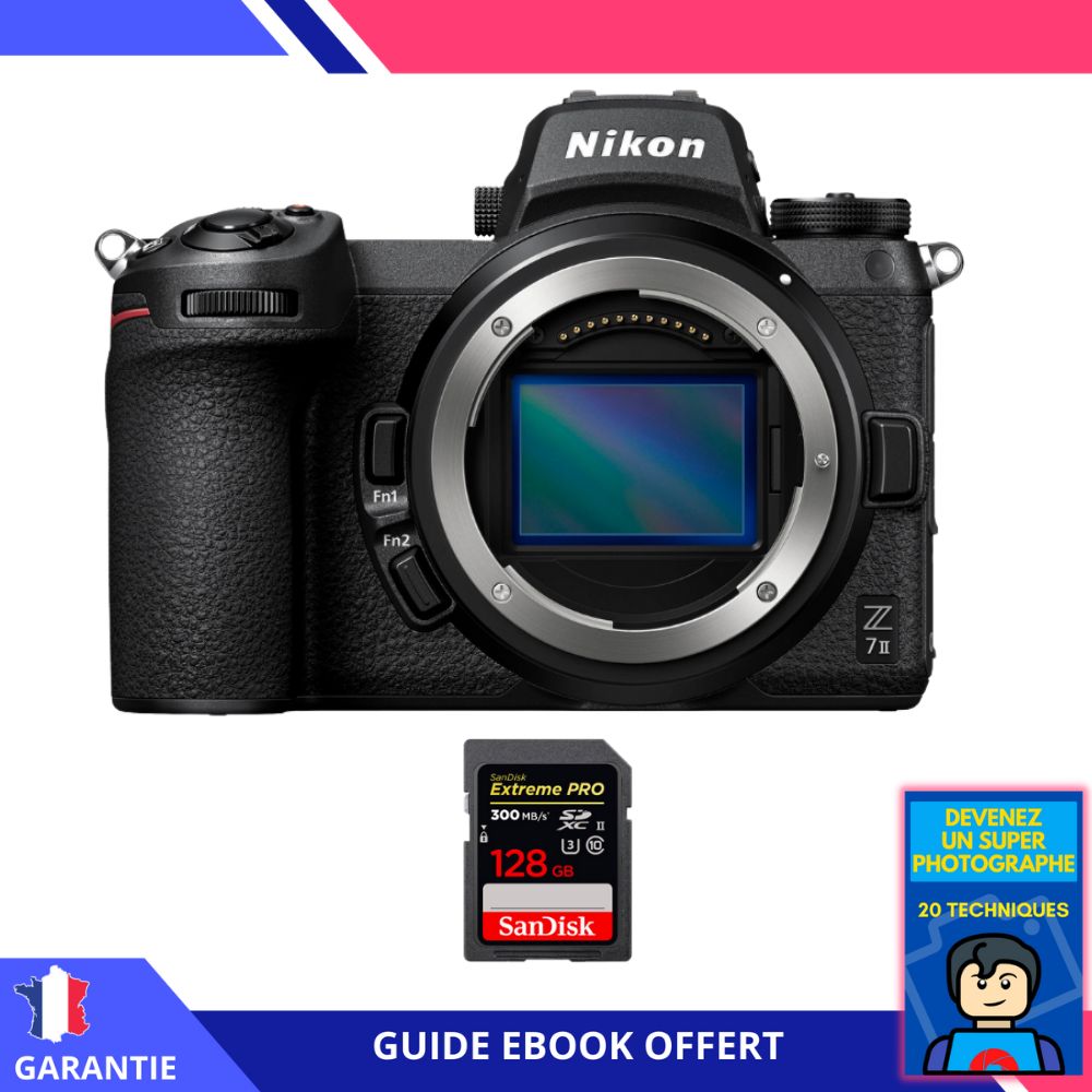 Nikon Z7 II Nu + 1 SanDisk 128GB Extreme PRO UHS-II SDXC 300MB/s Memory Card + Ebook 'Become a Super Photographer'