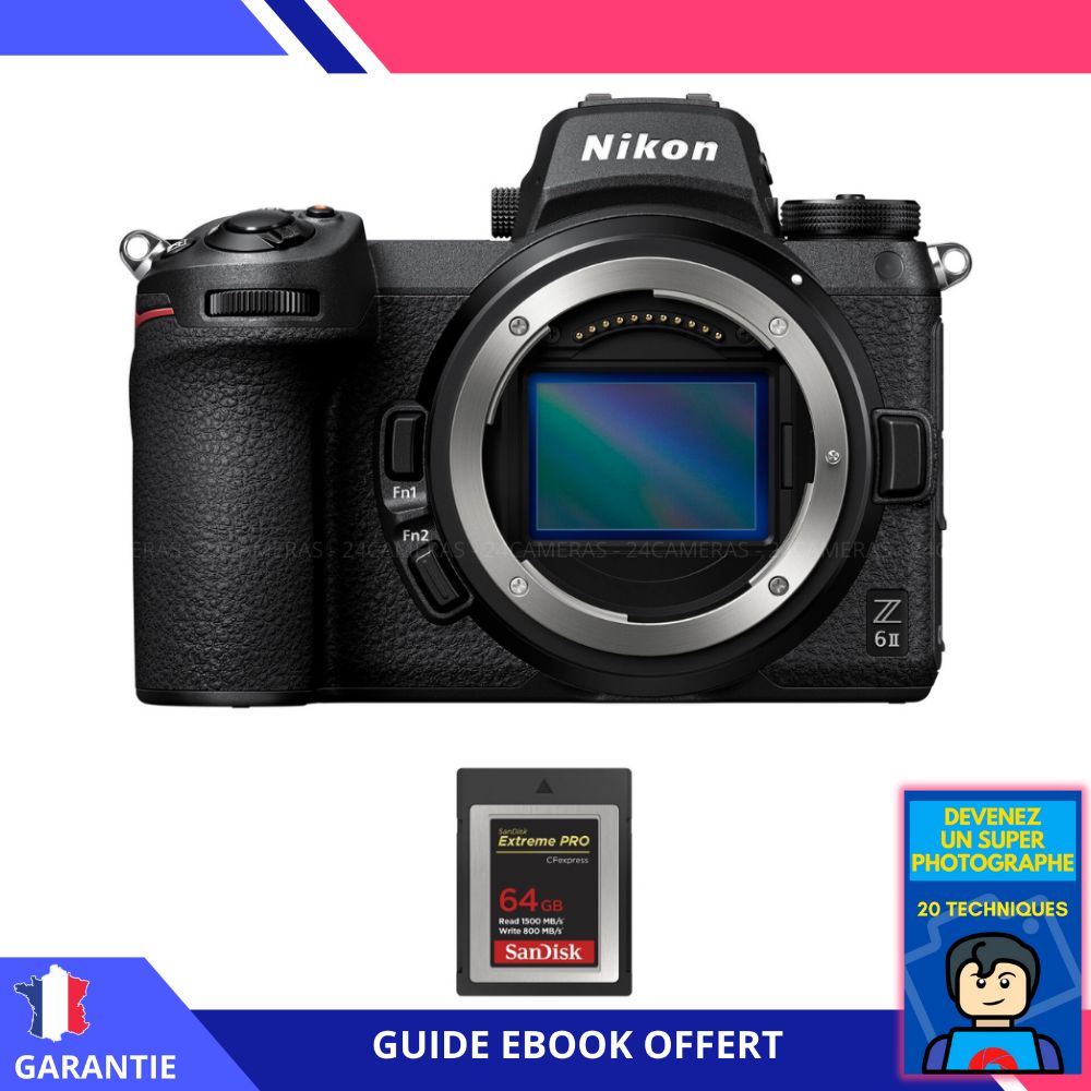 Nikon Z6 II Body + 1 SanDisk 64GB Extreme PRO CFexpress Type B + Ebook: Become a Super Photographer