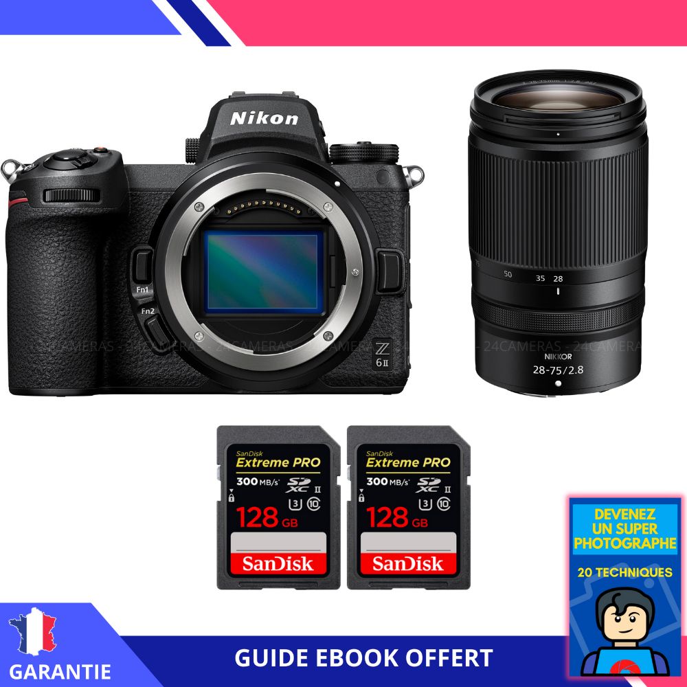 Nikon Z6 II Mirrorless Camera + Z 28-75mm f/2.8 Lens + 2 SanDisk 128GB Extreme PRO UHS-II SDXC Cards