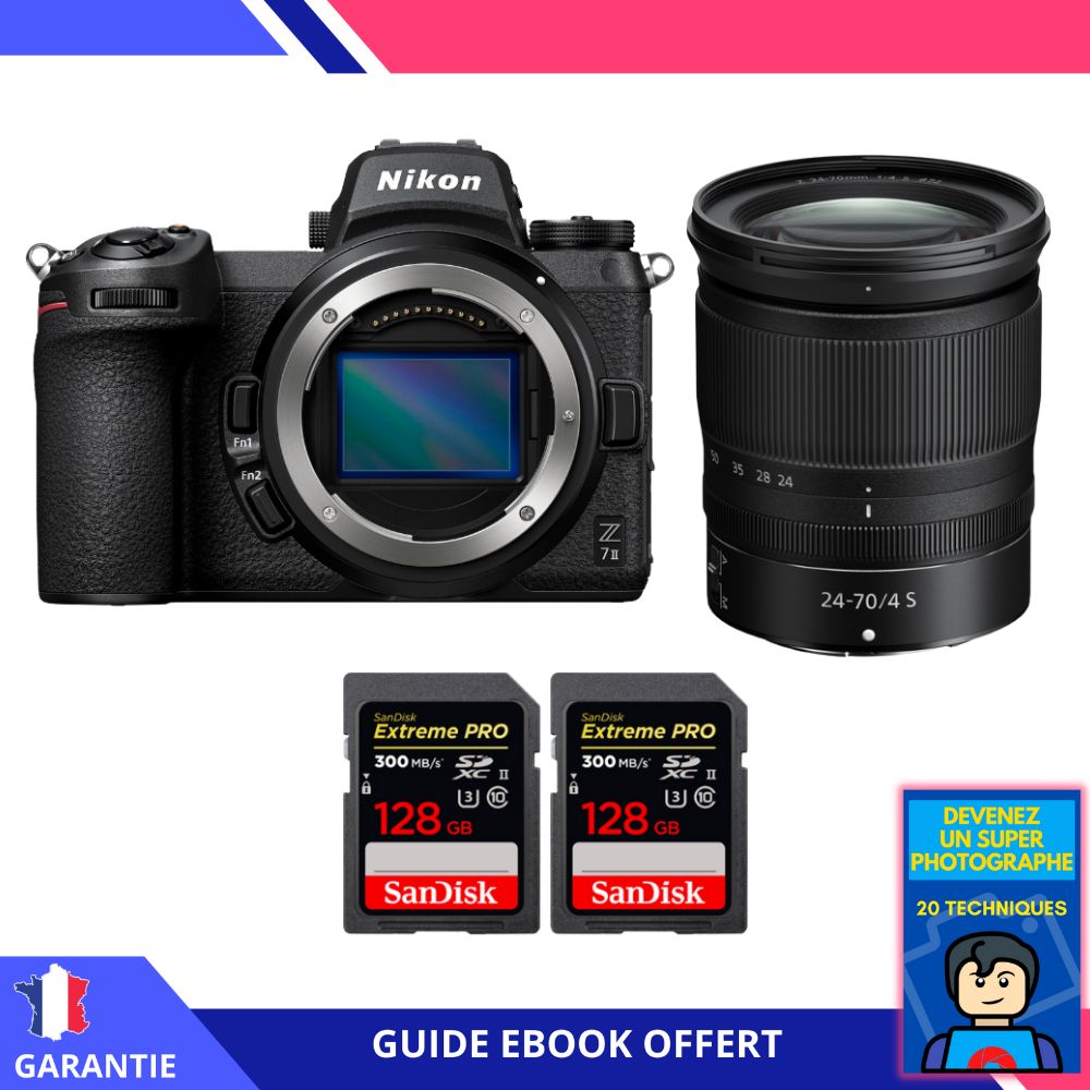 Nikon Z7 II Camera Kit with Z 24-70mm Lens and SanDisk Cards