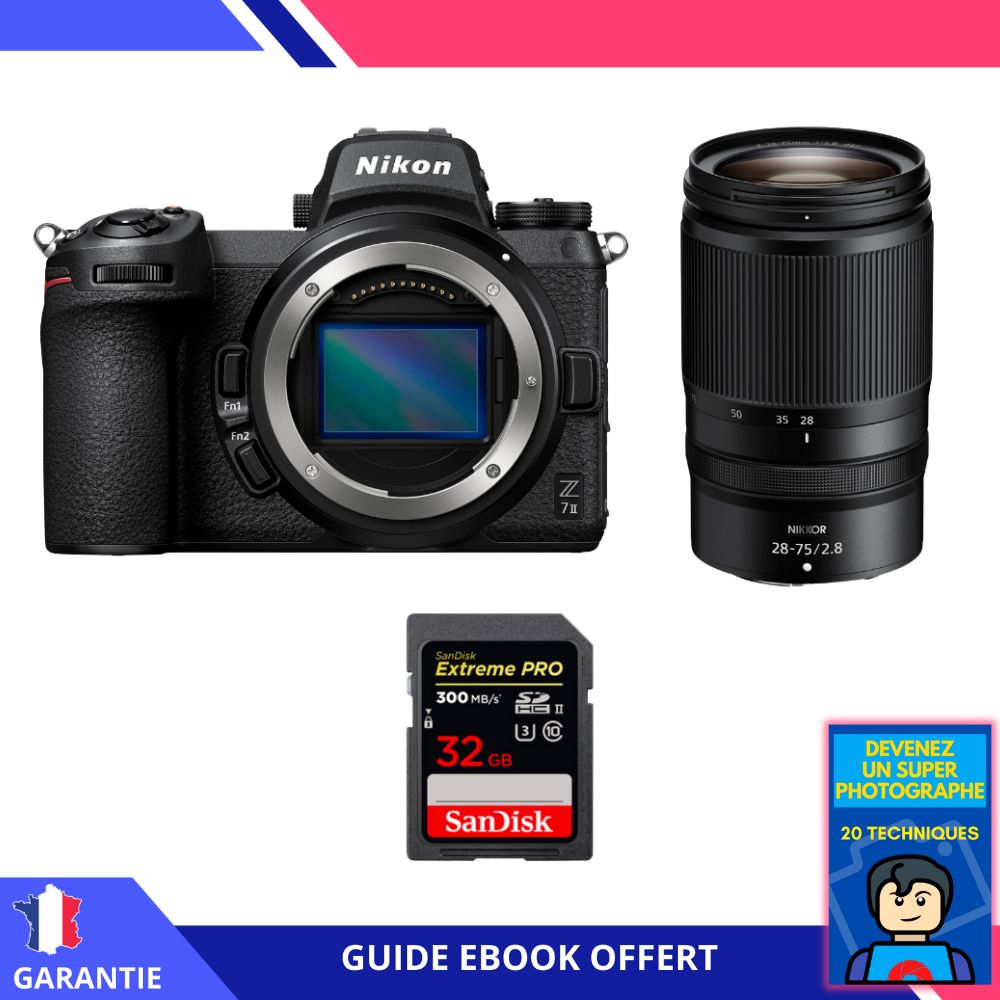Nikon Z7 II Camera Kit with Z 28-75mm f/2.8 Lens + 32GB SanDisk Extreme PRO SD Card + 'Become a Super Photographer' Ebook