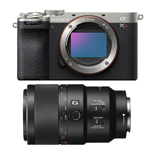 Appareil photo sans miroir Sony Alpha a7CR (Argent) + Objectif Sony FE 90mm f/2.8 Macro G OSS E
