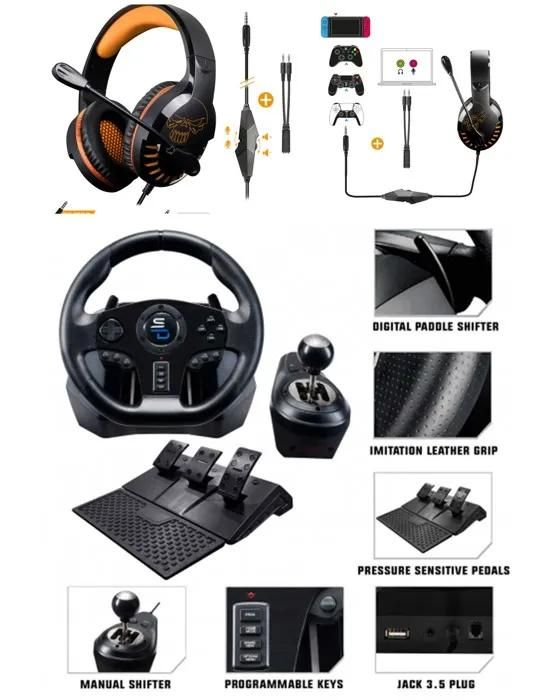 Subsonic SPIRIT OF Gamer Gaming Headset - DRIVE SPORT GS 850-X - Stereo 2.0 - Xbox, PS4 Compatible - Black