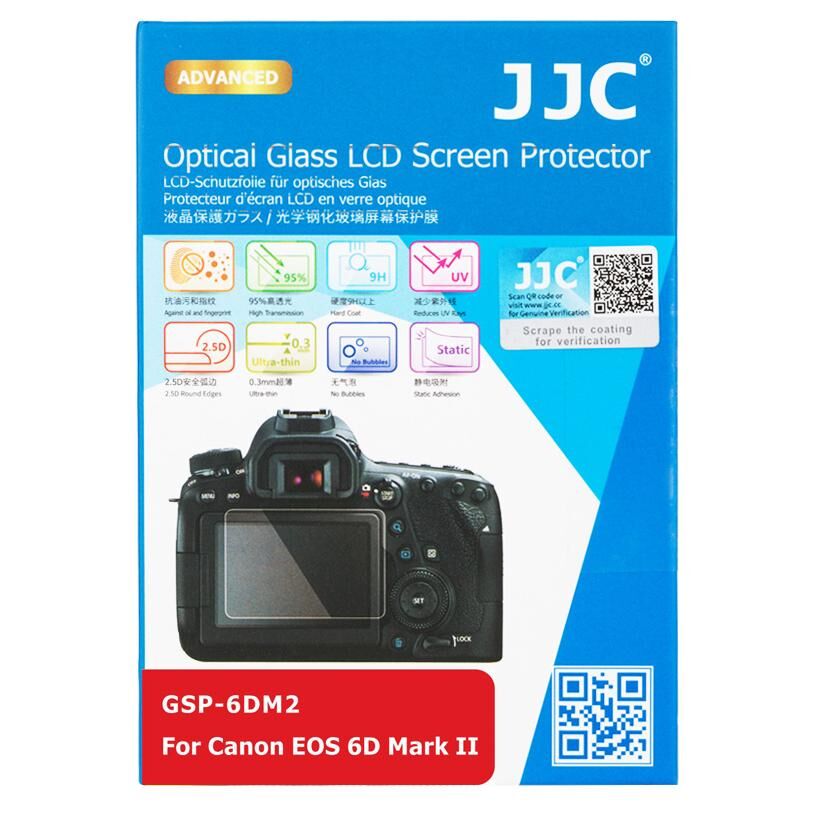JJC Transparent Camera Screen Protector for Canon EOS 6D Mark II (67mm x 46mm)