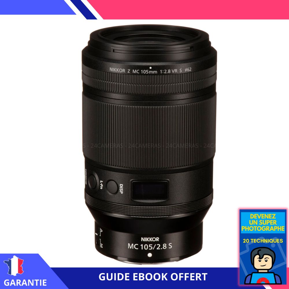Objectif Nikon Z MC 105mm f/2.8 VR S Macro + Livre numérique 'Devenez un Super Photographe' - Objectif Nikon Z pour Hybride