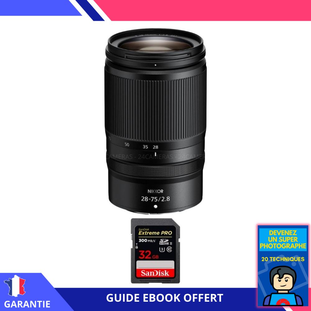 Nikon Z 28-75mm F2.8 Lens + 1 SanDisk 32GB Extreme PRO UHS-II SDXC Card 300MB/s + Ebook 'Become a Super Photographer'