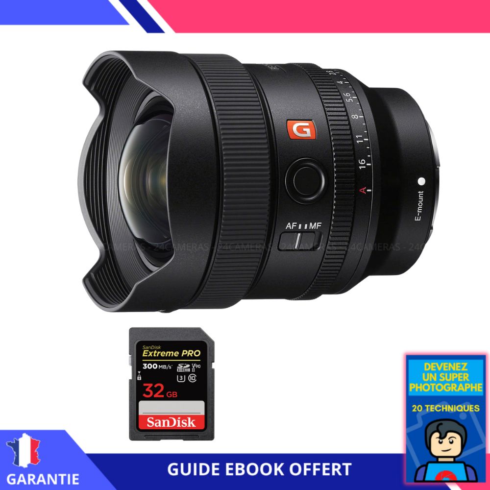 Sony FE 14mm f/1.8 GM Lens + 32GB SanDisk UHS-II Card + 'Become a Super Photographer' Ebook - Sony Hybrid Camera Lens