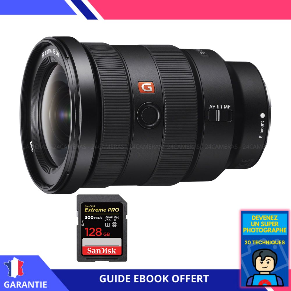 Sony FE 16-35mm f/2.8 GM + 1 SanDisk 128GB UHS-II 300MB/s + Ebook 'Devenez Un Super Photographe'