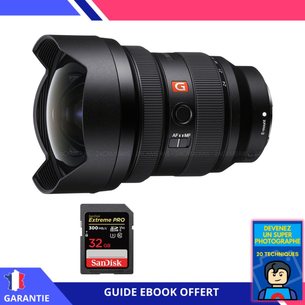 Sony FE 12-24mm f/2.8 GM Lens + 32GB SanDisk UHS-II Card + 'Become a Super Photographer' Ebook - Sony E-mount Lens