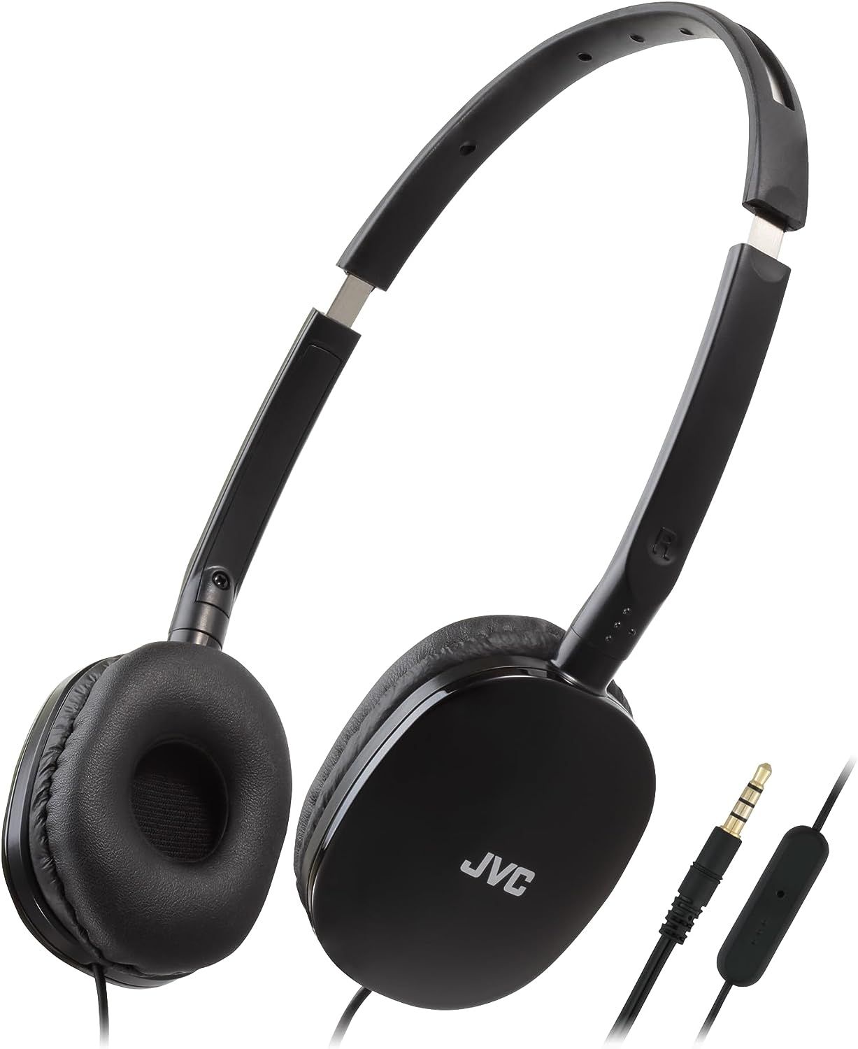 JVC HA-S160M - Lightweight Flat Headphones with Microphone