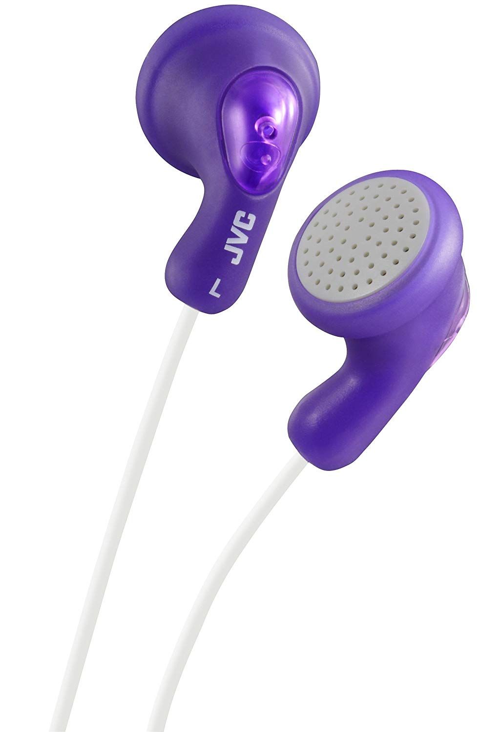 JVC GUMY Earbuds - 13.5mm Neodymium Magnet - 1m Cable - Gold-plated 3.5mm Jack - Purple