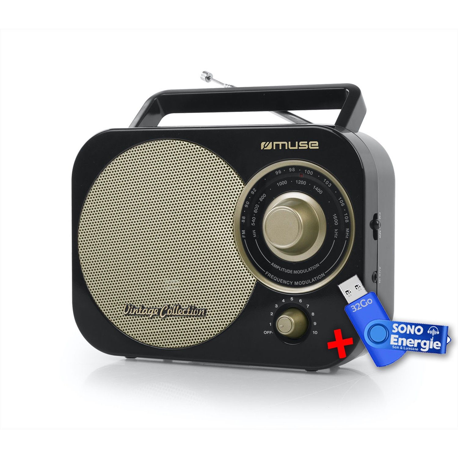 Muse M-055 RB Portable Radio, FM/MW