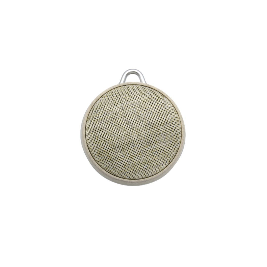 Halterrego BT V5.0 Biodegradable Bluetooth Speaker, 3W RMS, Integrated Microphone, 800mAh Rechargeable Battery, IPX7 Waterproof, Beige