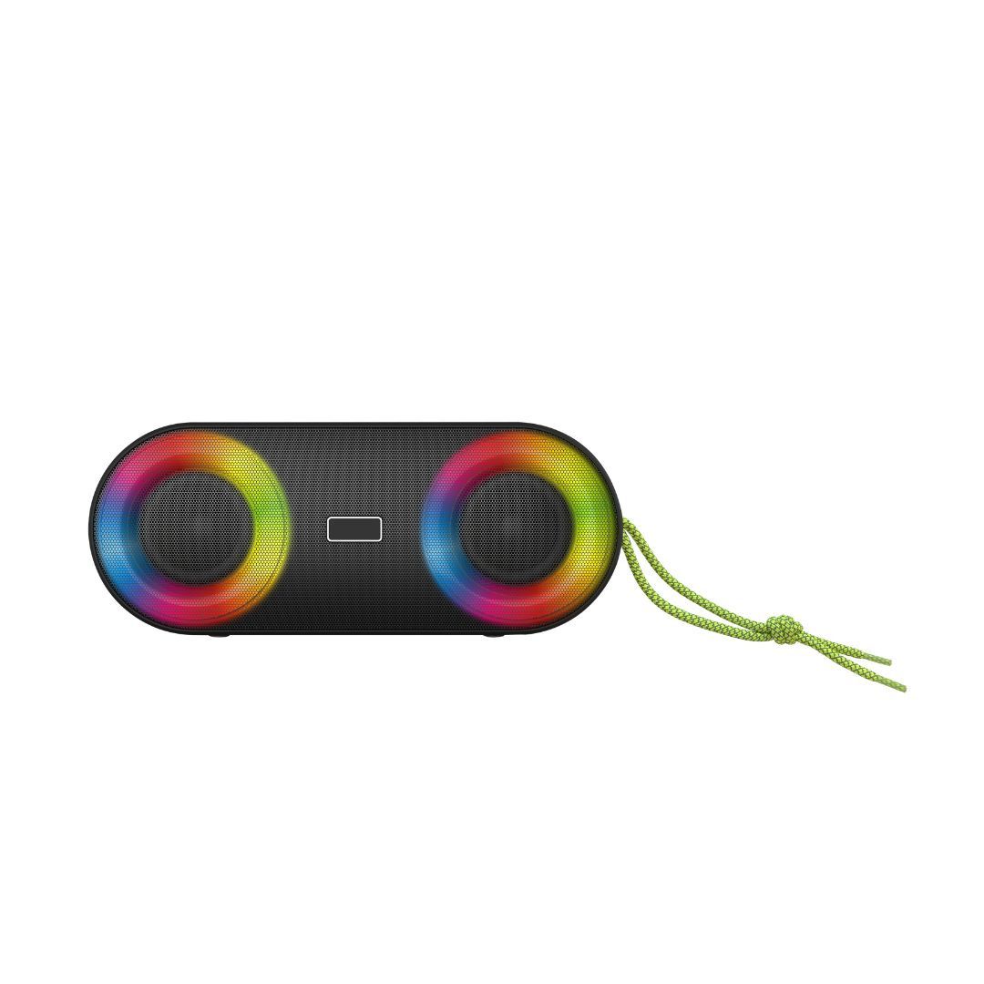 BT Speaker RMS 5W*2, USB/Micro SD Reader, Aux IN, FM Radio, 3000mAh Rechargeable Battery, IP65, Light Kit, Removable Strap