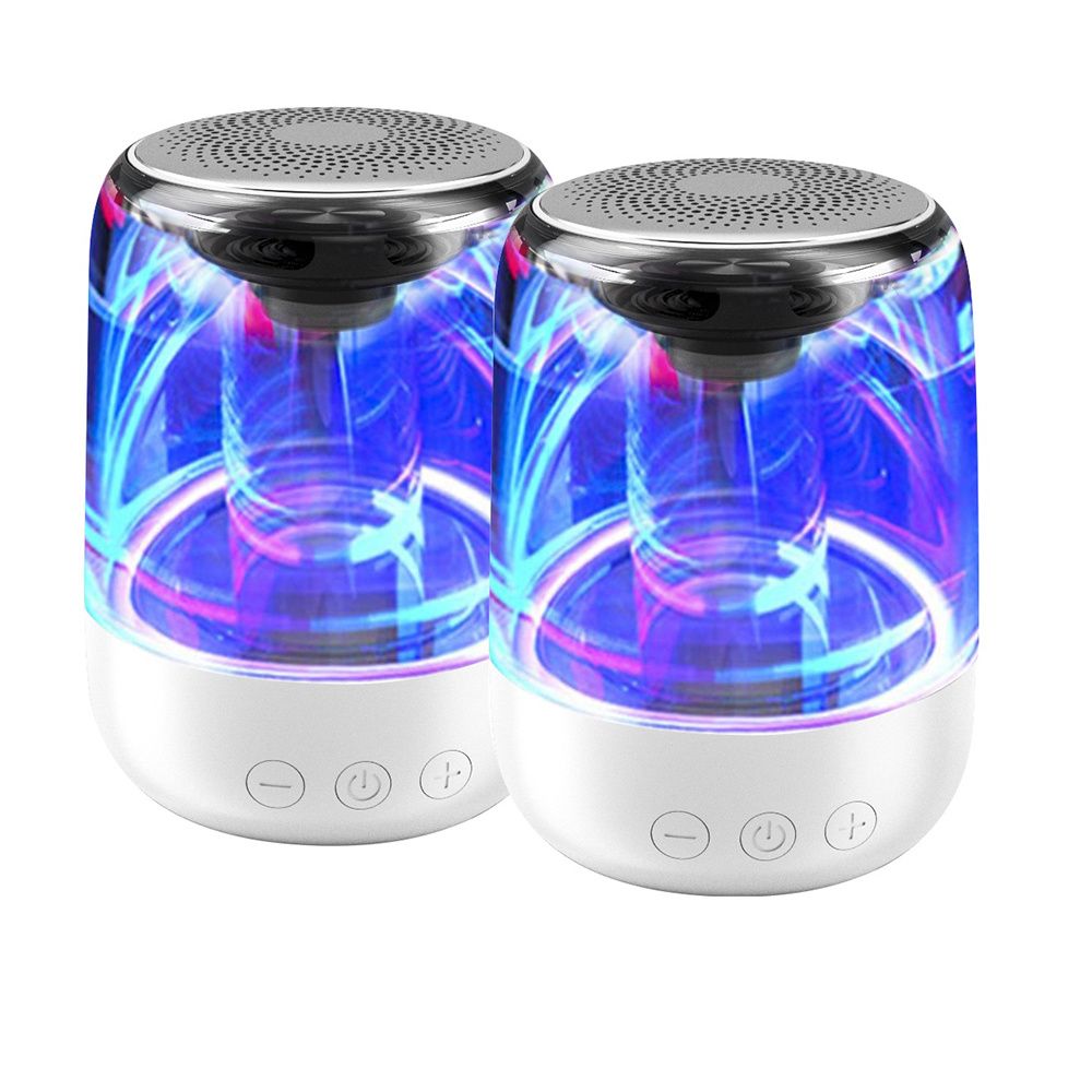 Enceintes portables sans fil WE Pack 2 Bluetooth 5.0 avec radio FM et lecteur de carte micro SD