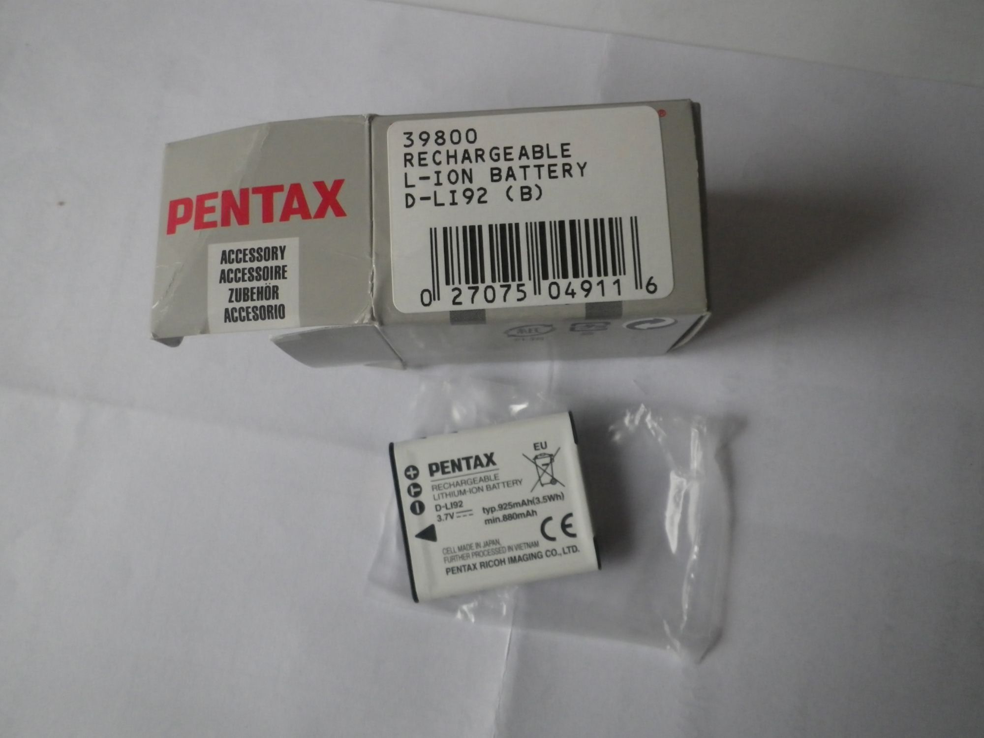 Pentax D L192 Lithium-Ion Battery