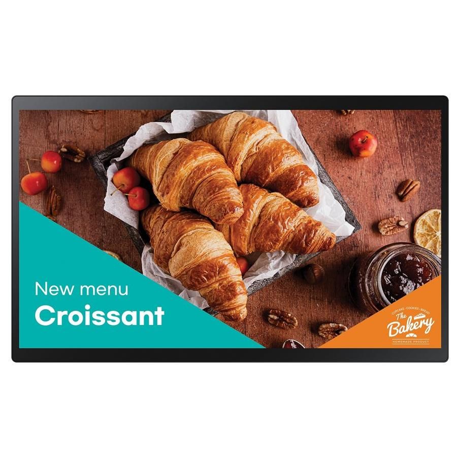 Samsung QB24C-T - 24" - QBC-T Series LED Backlit LCD Display - Interactive Digital Signage - Touchscreen (Multi-touch) - Tizen OS - 1080p 1920 x 1080 - Front VESA Mount - Black