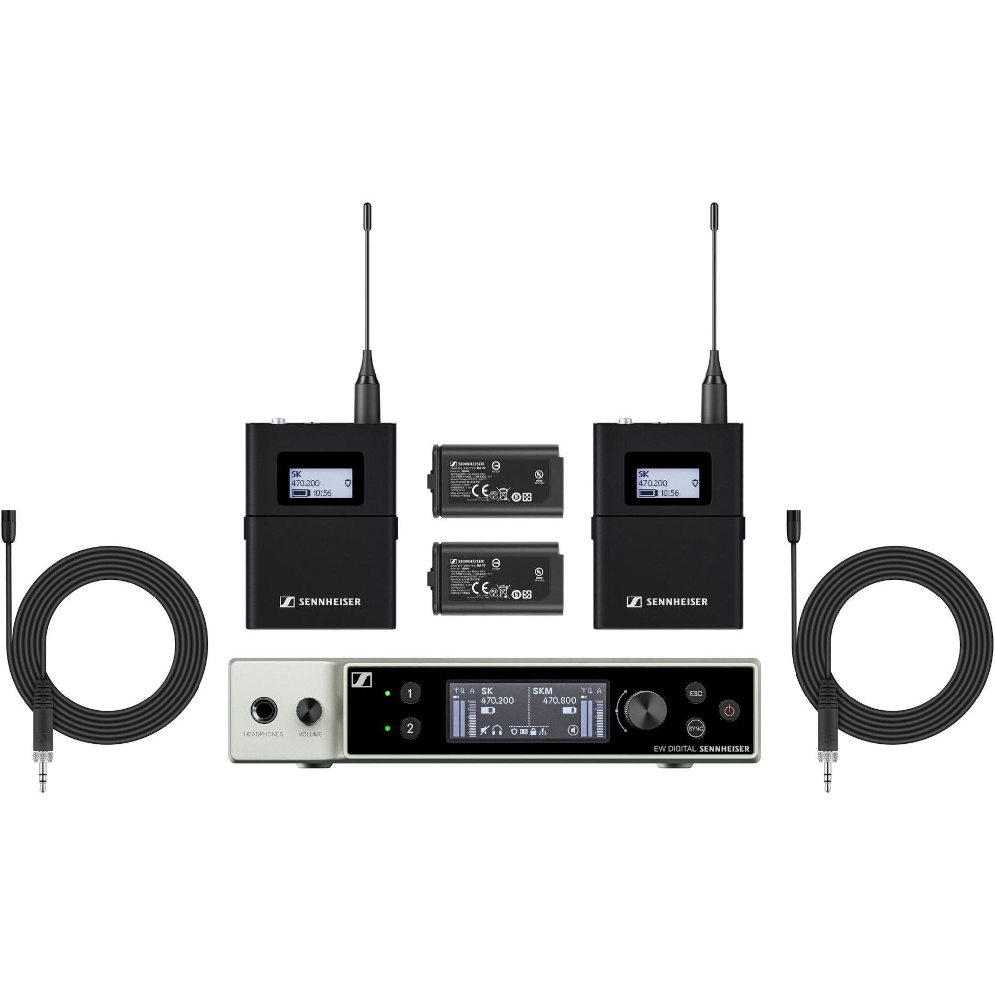 Conjunto de micrófono para camisa sin cables Sennheiser EW-DX MKE 2 (470.2 - 550 MHz)