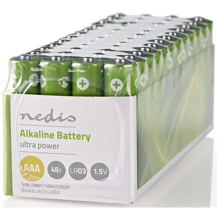 Baterías Nedis AAA alcalinas 1,5V LR03 (paquete de 48)