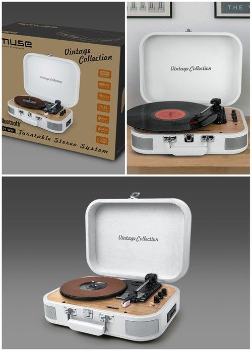 Muse Vintage Vinyl Player - USB SD Bluetooth