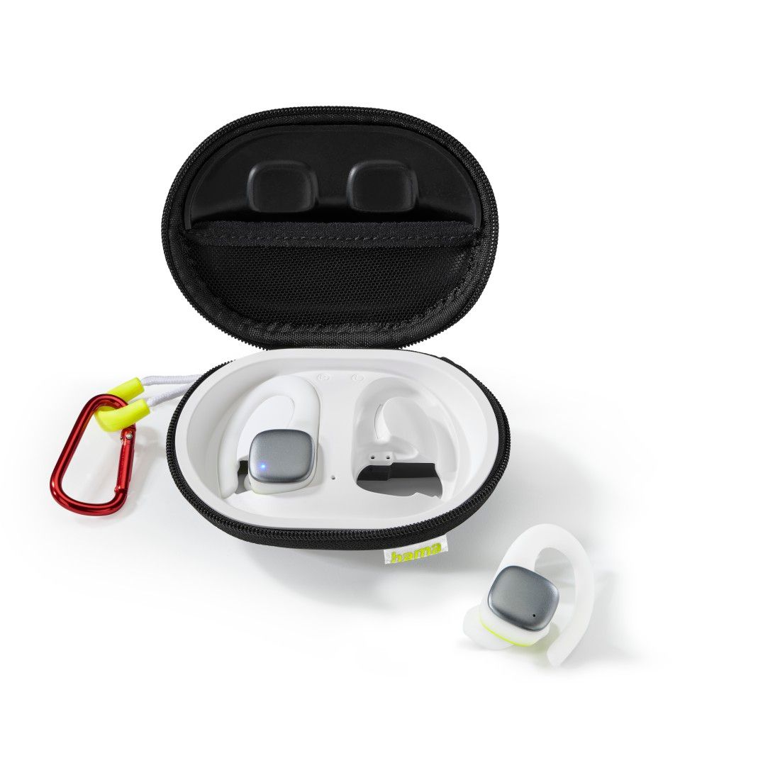 Hama Spirit Athletics Bluetooth Earbuds, TWS, Ear Hook, White/Yellow