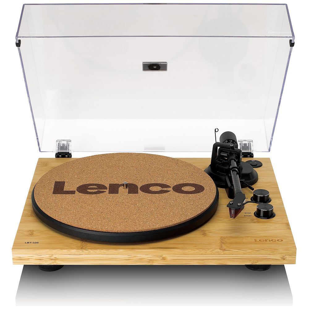 Lenco LBT-335BA - Vinyl Platter with Bluetooth, Bamboo Case and Ortofon 2M Red Cartridge - Euro / Type-C (CEE 7/16)