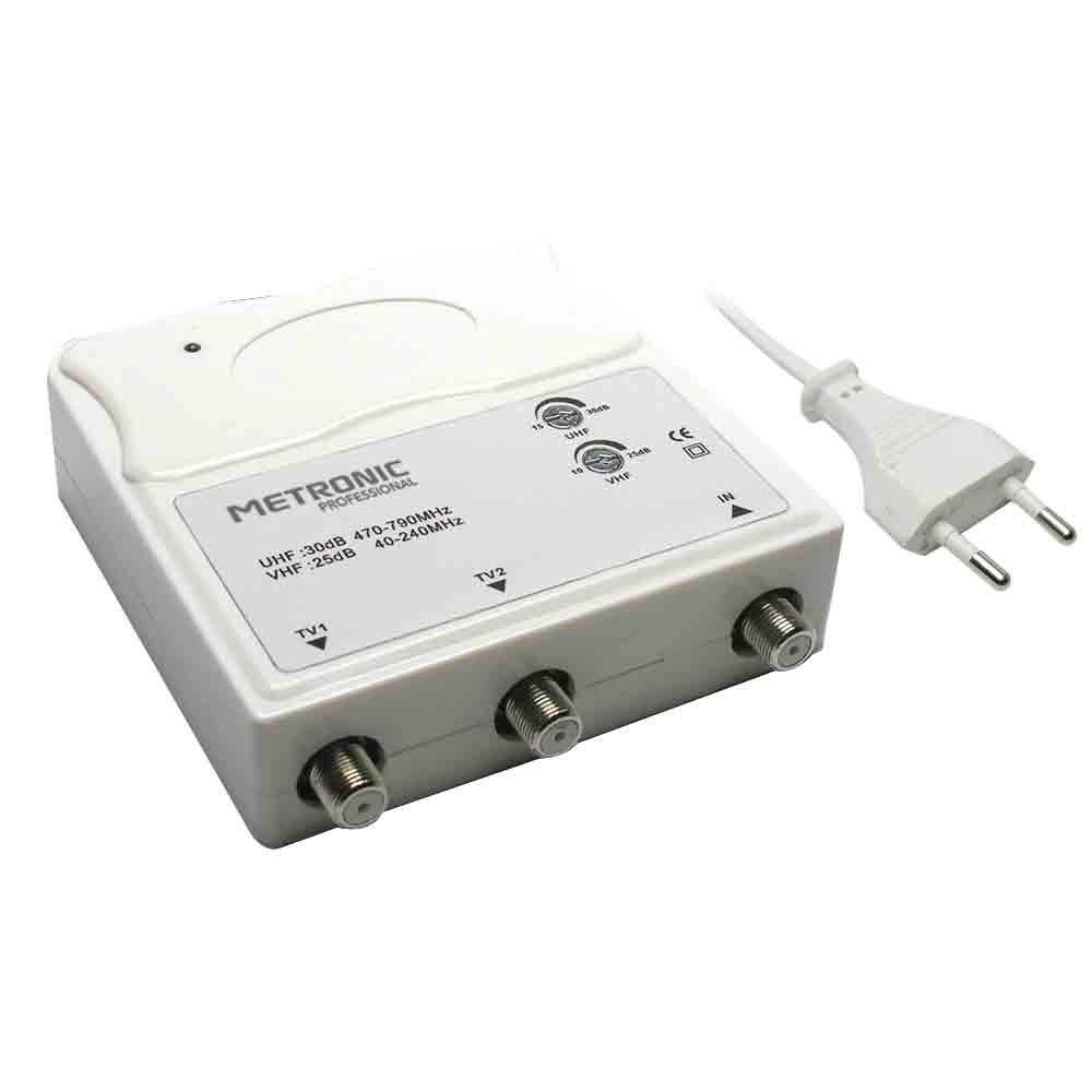 Metronic TV Amplifier with Filter, White